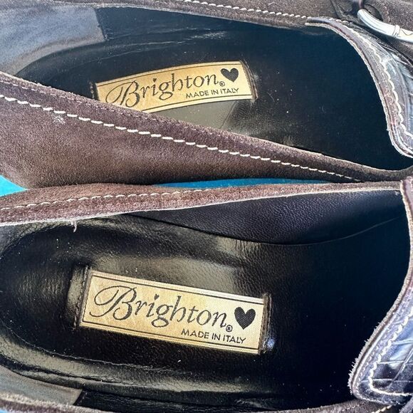 Brighton Brown Heeled Loafers size 7.5 - Picture 4 of 8